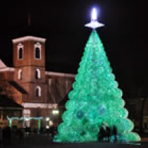 Largest Christmas tree made of plastic bottles